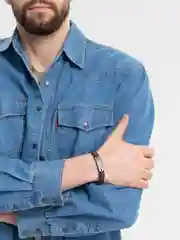 Коричневый браслет мужской
