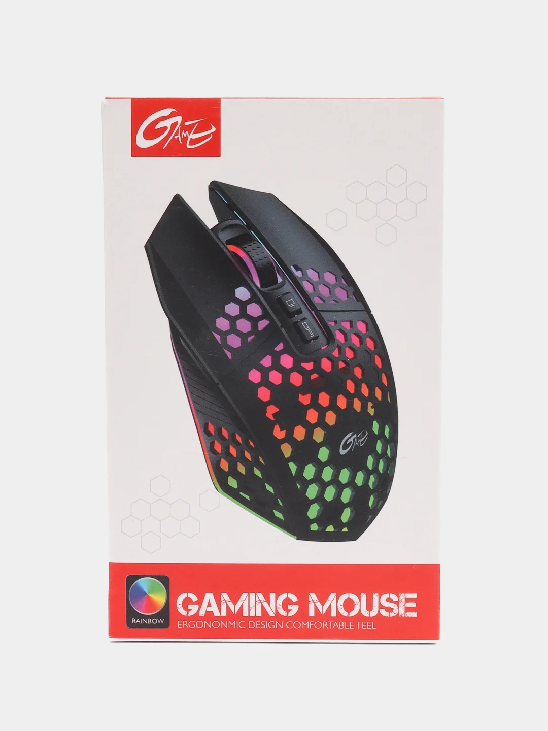 Черный компьютерная игровая проводная мышь с RGB подсветкой