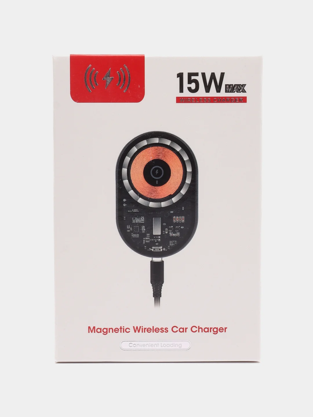 Автомобильный держатель с функцией беспроводной зарядки для iPhone, android, 15W