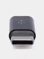 Черный переходник Micro-USB to Type-C OTG 2.0А Оригинал
