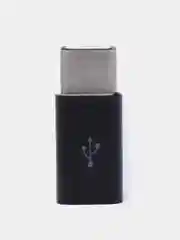 Черный переходник Micro-USB to Type-C OTG 2.0А Оригинал