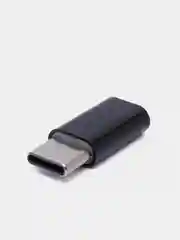Черный переходник Micro-USB to Type-C OTG 2.0А Оригинал