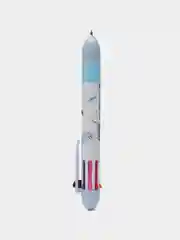Небесно-голубой ручка шариковая автоматическая 8-ти цветная, стержень 0,8мм МИКС