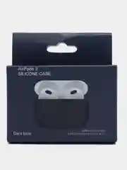 Темно-синий силиконовый чехол для Apple Airpods Pro, 1, 2, 3