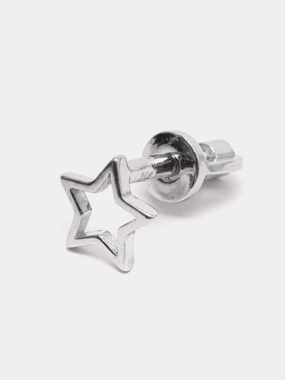 Карамельный серьги-гвоздики, из серебра