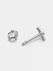 Конфетный серьги-гвоздики, из серебра