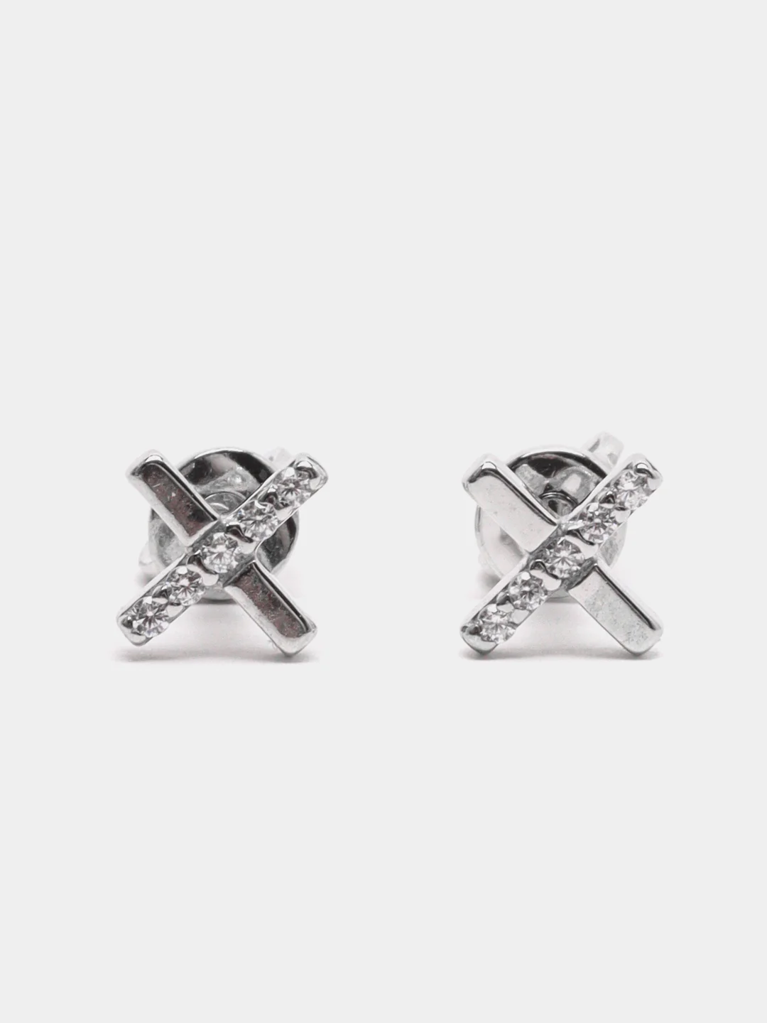 Конфетный серьги-гвоздики, из серебра