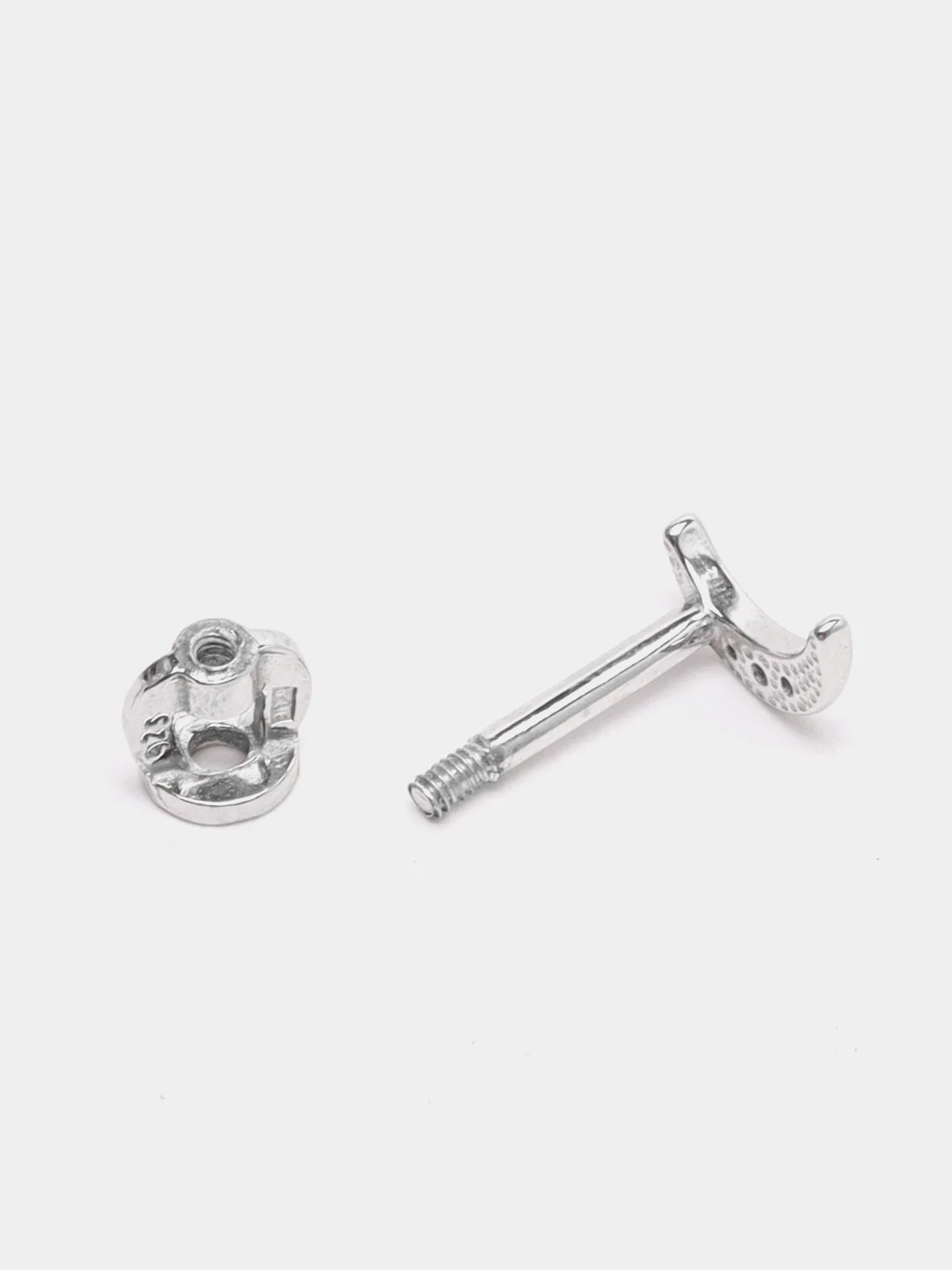 Коралловый серьги-гвоздики, из серебра