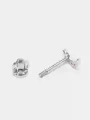 Коралловый серьги-гвоздики, из серебра