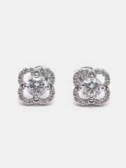 Серьги-гвоздики, из серебра