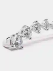 Бежевый серьги, серебро, женские, с камнями, каффы