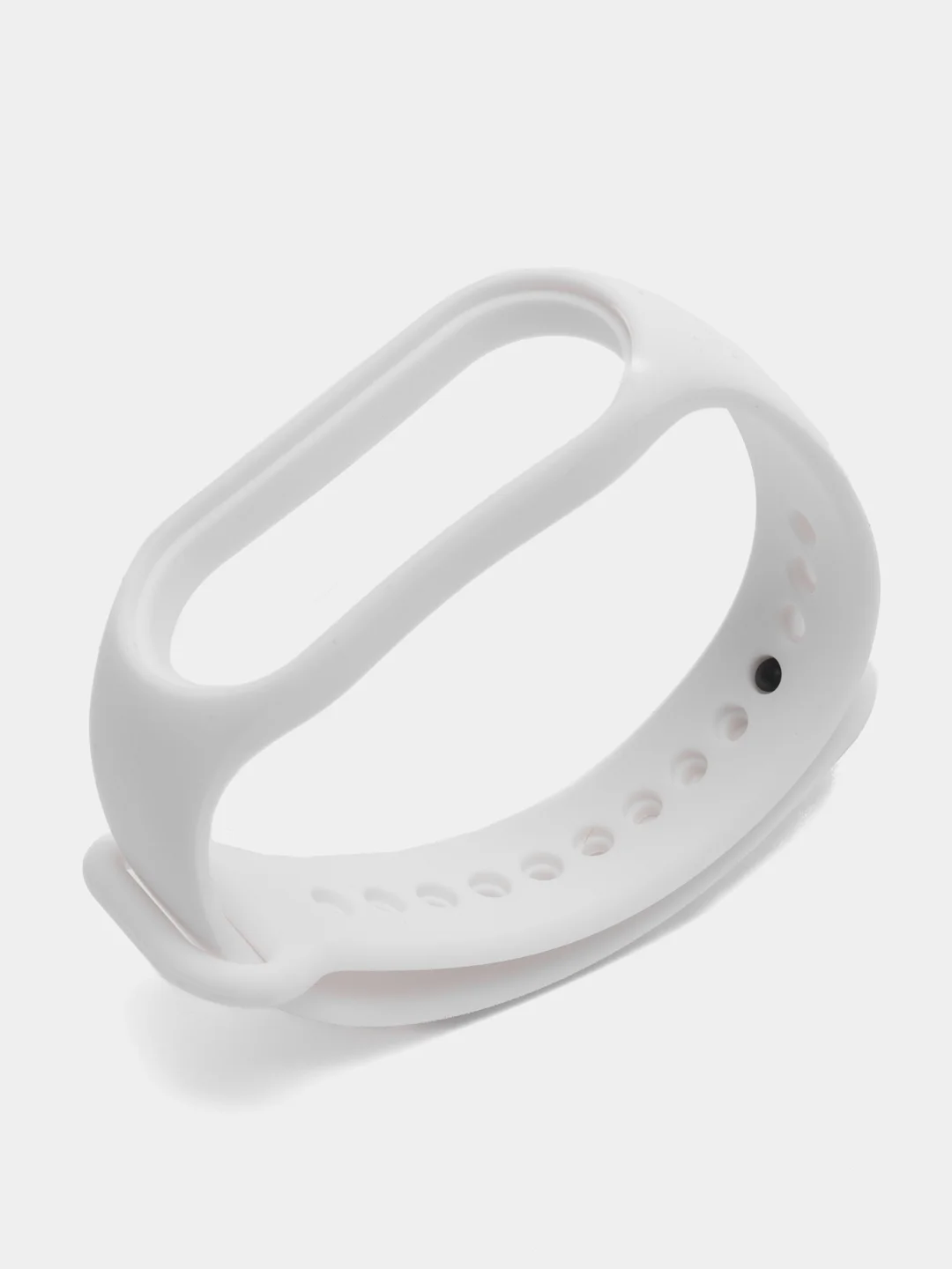 Белый спортивный ремешок для Xiaomi Mi Band 7 браслет силиконовый (Ксяоми ми банд фитнес часы)