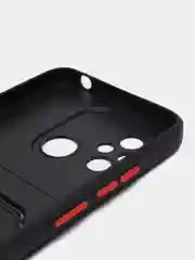 Черный чехол для Xiaomi Redmi 12C (Сяоми Редми 12С) с карманом для карт, черный