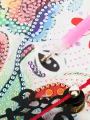 Красный алмазная мозаика Настенные часы Слон, Жирафы, Птица феникс