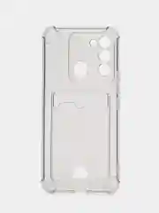 Черный чехол для Tecno Spark GO 2022, Tecno Spark 8C, прозрачный с карманом для карты