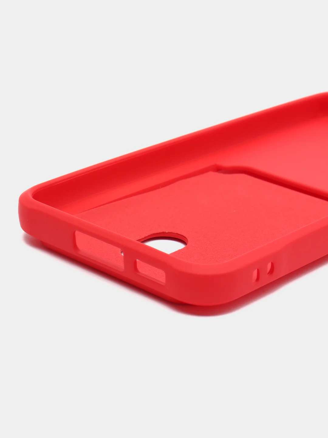 Коралловый чехол для Samsung Galaxy S23 (Самсунг Галакси С23) силиконовый, с карманом для карты