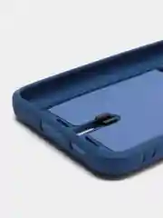 Синий чехол для Samsung Galaxy S23 Plus, Самсунг С23 Плюс силиконовый, с карманом для карты