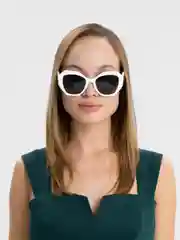 Белый солнцезащитные очки MIRSEE женские, квадратные