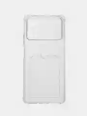 Прозрачный чехол для Xiaomi Poco X4 Pro, Сяоми Поко Х4 Про прозрачный, с карманом для карты