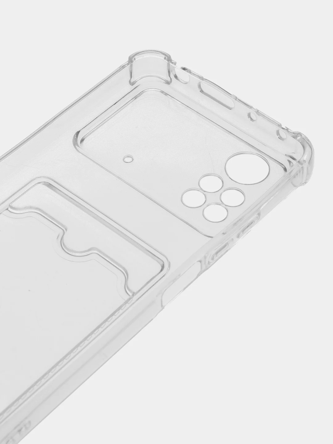 Лавандовый чехол для Xiaomi Poco X4 Pro, Сяоми Поко Х4 Про прозрачный, с карманом для карты