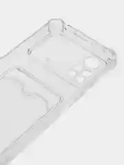 Лавандовый чехол для Xiaomi Poco X4 Pro, Сяоми Поко Х4 Про прозрачный, с карманом для карты