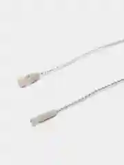 Серебряный подвеска, нить подвесная, с креплением, для елочных игрушек, 10 штук