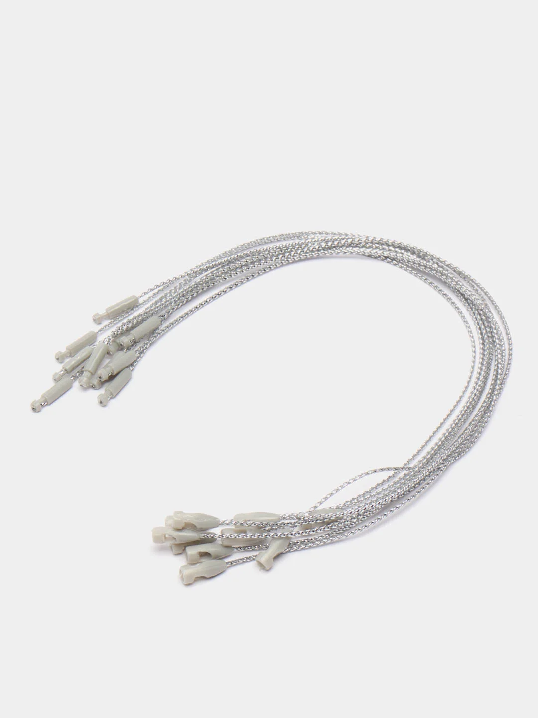Серебряный подвеска, нить подвесная, с креплением, для елочных игрушек, 10 штук