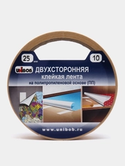 Клейкая двухсторонняя крепежная строительная монтажная лента, 25 мм х 10 м, Unibob
