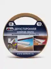 Клейкая двухсторонняя крепежная строительная монтажная лента, 25 мм х 10 м, Unibob