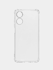 Чехол противоударный для Realme 10 4G, с защитой камеры, силикон, прозрачный