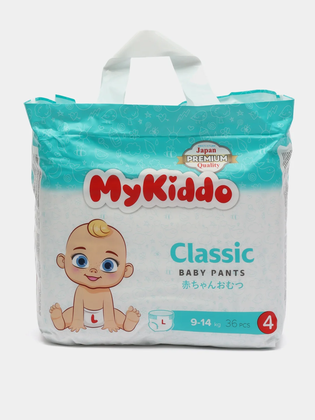 Подгузники трусики детские размер L для детей с весом 9-14 кг 36шт Mykiddo Classic