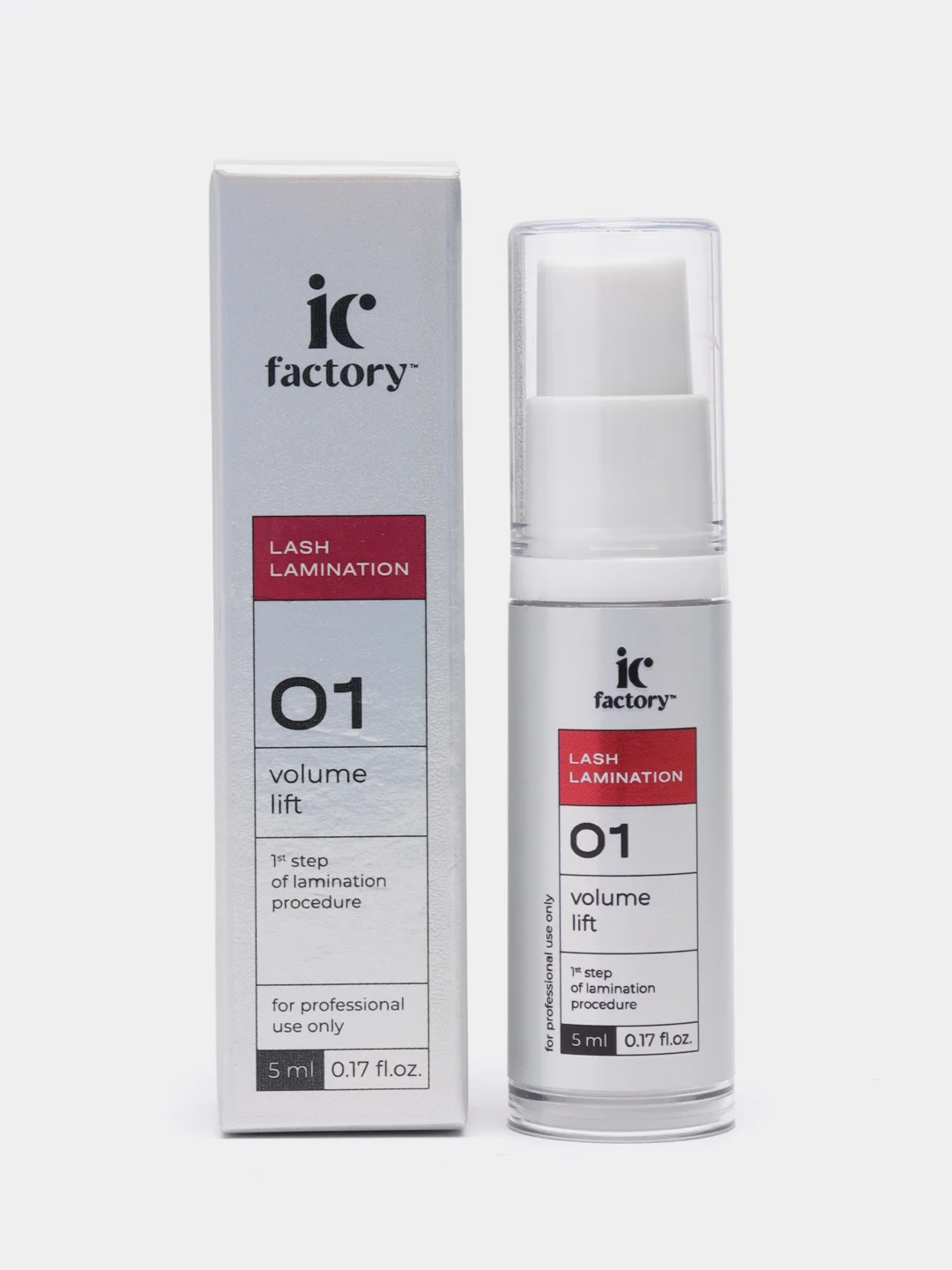 Белый состав для ламинирования ресниц IC Factory "Volume lift", "Fixer", "Nourishing Essence"