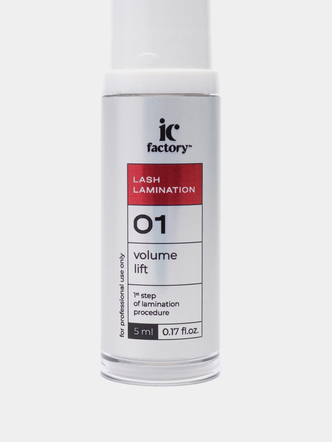 Белый состав для ламинирования ресниц IC Factory "Volume lift", "Fixer", "Nourishing Essence"