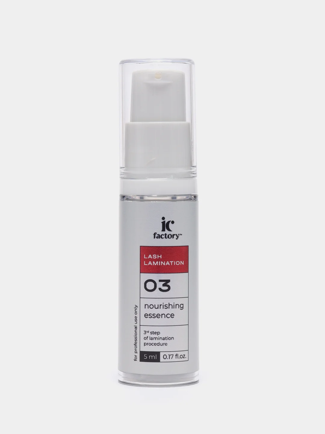 Прозрачный состав для ламинирования ресниц IC Factory "Volume lift", "Fixer", "Nourishing Essence"