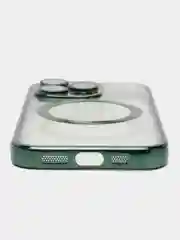 Зеленый чехол MagSafe (МагСейф) для iPhone (Айфон) 11, 12, 13, 14, Pro, Pro Max, силиконовый