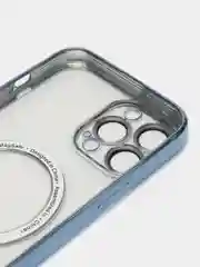 Синий чехол MagSafe (МагСейф) для iPhone (Айфон) 11, 12, 13, 14, Pro, Pro Max, силиконовый