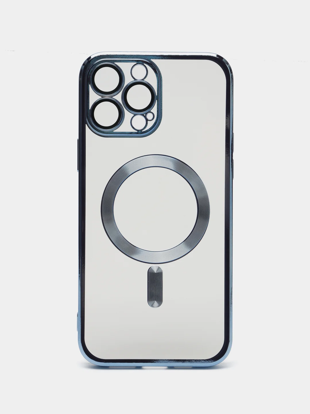 Синий чехол MagSafe (МагСейф) для iPhone (Айфон) 11, 12, 13, 14, Pro, Pro Max, силиконовый