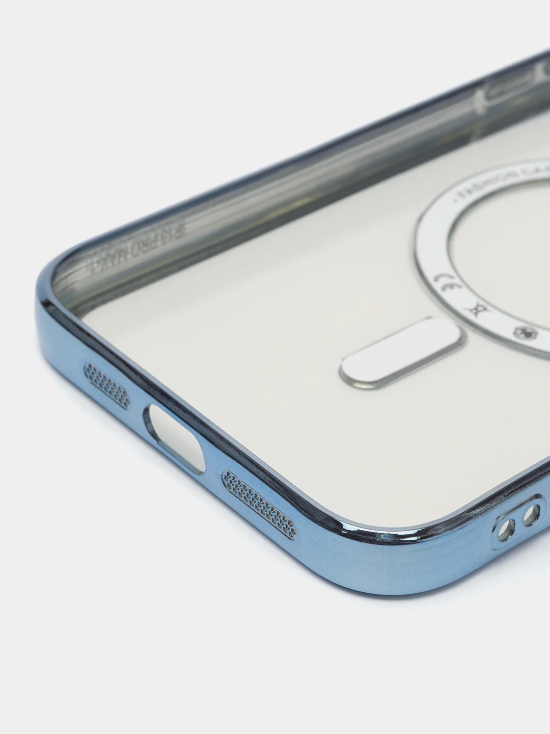 Синий чехол MagSafe (МагСейф) для iPhone (Айфон) 11, 12, 13, 14, Pro, Pro Max, силиконовый