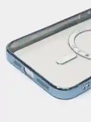 Синий чехол MagSafe (МагСейф) для iPhone (Айфон) 11, 12, 13, 14, Pro, Pro Max, силиконовый