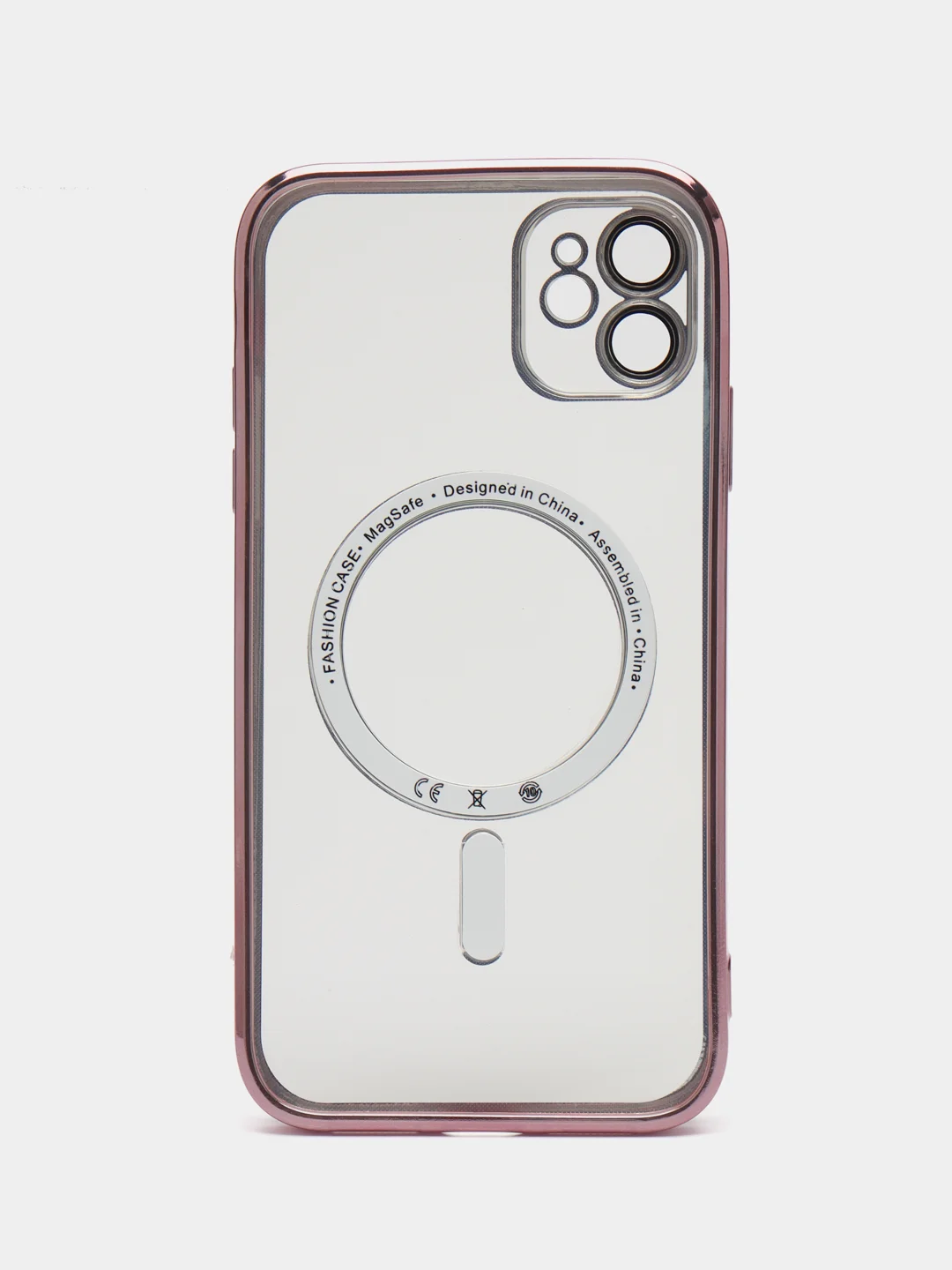 Розовый чехол MagSafe (МагСейф) для iPhone (Айфон) 11, 12, 13, 14, Pro, Pro Max, силиконовый