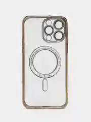 Золотой чехол MagSafe (МагСейф) для iPhone (Айфон) 11, 12, 13, 14, Pro, Pro Max, силиконовый