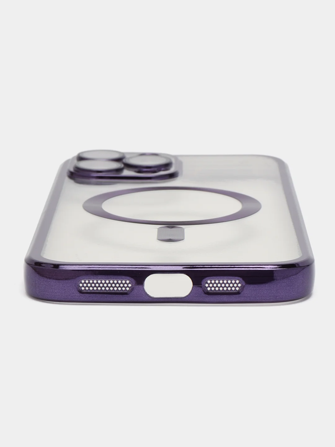 Фиолетовый чехол MagSafe (МагСейф) для iPhone (Айфон) 11, 12, 13, 14, Pro, Pro Max, силиконовый