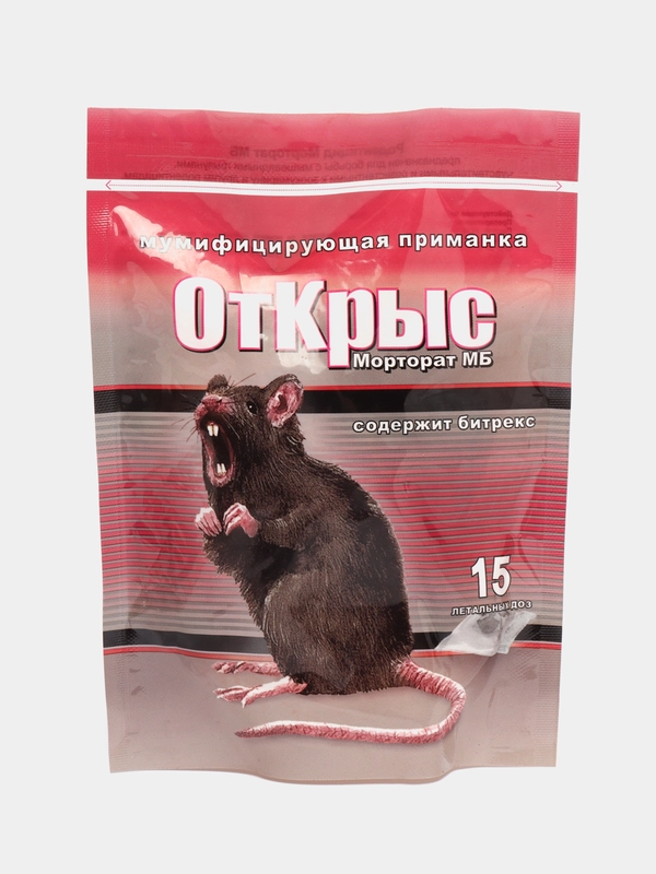 Мумифицирующая приманка Морторат От Крыс, 15 доз, 150гр