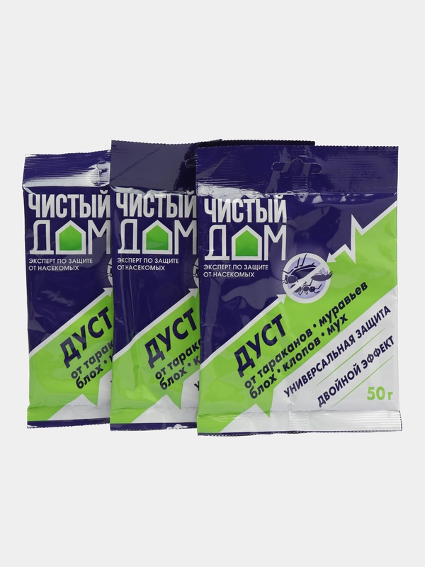 Набор 2шт Дуст,от тараканов, блох, клопов, муравьев, 2х50гр