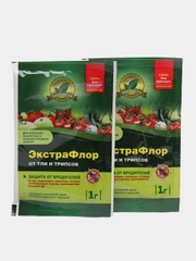 Набор 2шт ЭкстраФлор, биопрепарат от тли и трипсов, 2х1гр