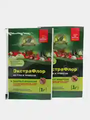 Набор 2шт ЭкстраФлор, биопрепарат от тли и трипсов, 2х1гр