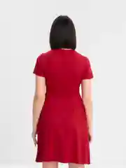 Бордовый повседневное женское платье