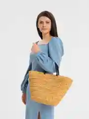 Летняя пляжная соломенная сумка с ручками