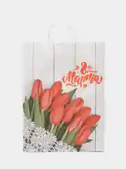 Белый крафт-пакет подарочный