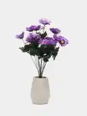 Фиолетовый искусственные цветы. Герберы (букет). Композиция